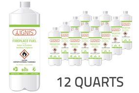 Ignis Bio Ethanol Fireplace Fuel - 36 Pack (36 1-Quart Bottles) N4