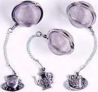 Tea Party Pewter Tea Infusers With Stand