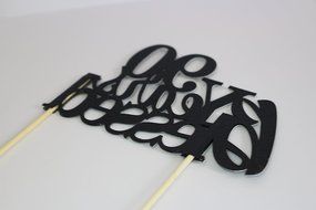 All About Details Black 90-Years-Blessed Cake Topper