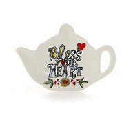 Enesco Our Name is Mud Tea Bag Holder by Lorrie Veasey, 3.375-Inch, Bless Your Heart