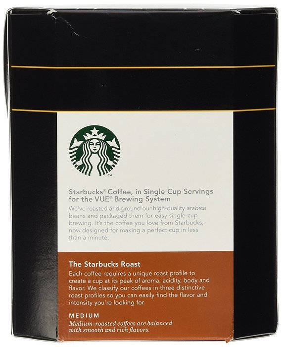 Starbucks Breakfast Blend Medium Roast Coffee Keurig Vue Portion Packs, 32 Count N2