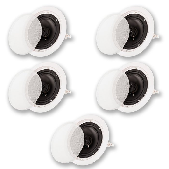 Acoustic Audio HTI6c In Ceiling 6.5" Home Theater 5 Speaker Set 2 Way 1250 Watts HTI6c-5S