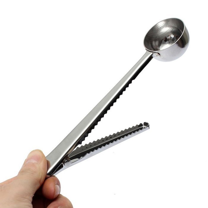 Multifunction Stainless Steel Coffee Scoop With Clip Coffee Tea Measuring Scoop
