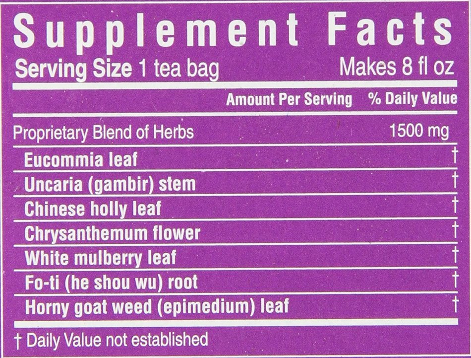Triple Leaf Blood Pressure Tea Bags - 20 ct N4