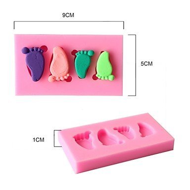 Sher Feet Shaped Silicone Fondant Cake Cake Chocolate Silicone Molds,Decoration Tools Bakeware