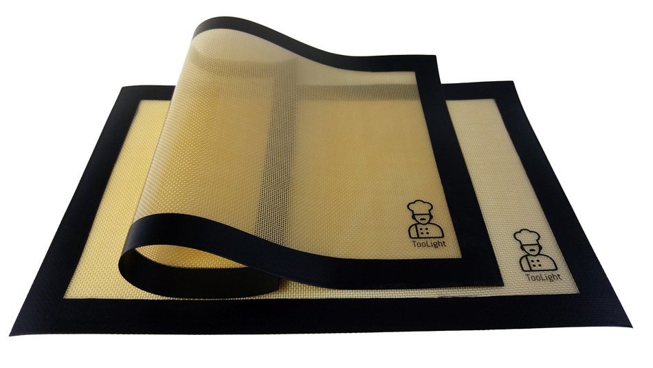 Silicone Baking Mat 2 In A Price Of One Durable Construction By TooLight Sheets For Chefs & Cooking Lovers... N4