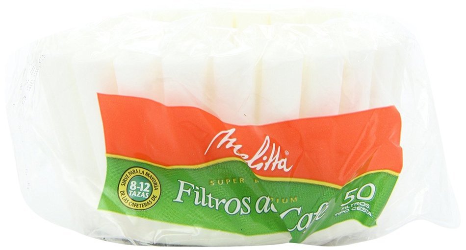 Melitta 8-12 Cup Basket Filter Paper (Natural Brown, 200 Count) N6