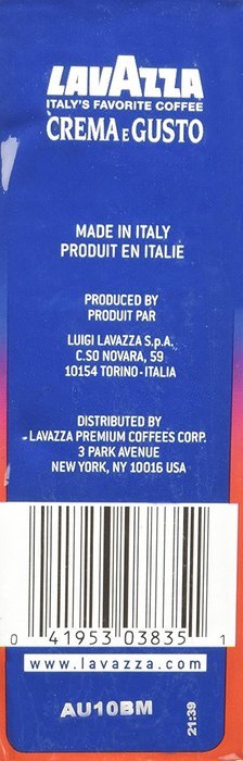 Lavazza 2 Pack Crema E Gusto Ground Coffee 8.8oz/250g Each N6