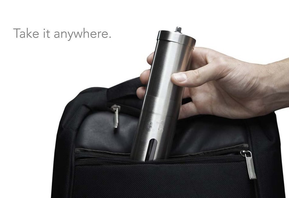 Aohang Stainless Steel Mini Manual Coffee Grinder Portable Hand Crank Coffee Mill Ceramic Conical Burr N2