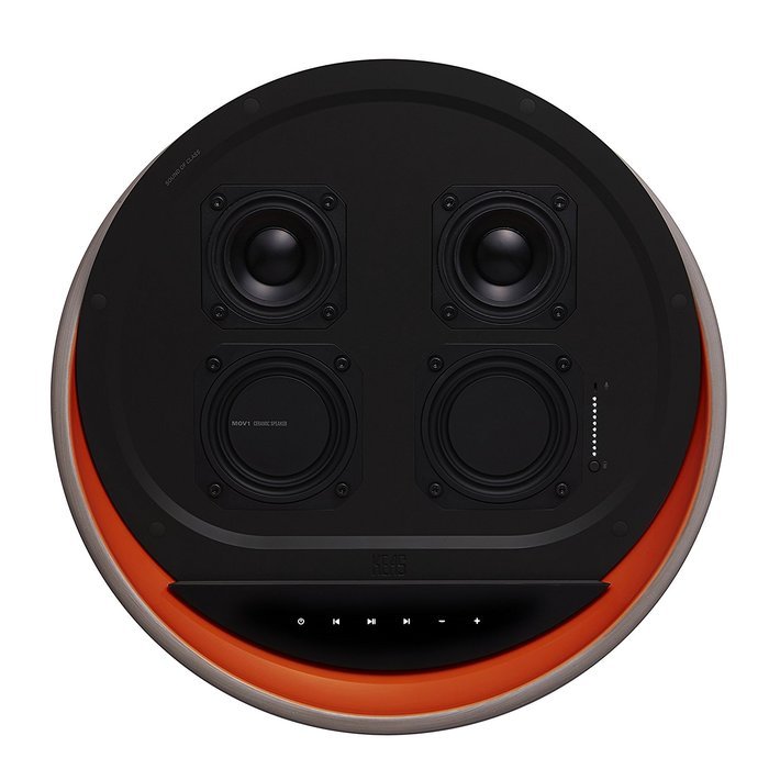 KEAS MOV-1 Ceramic Bluetooth Audio System, Orange and Grey N7