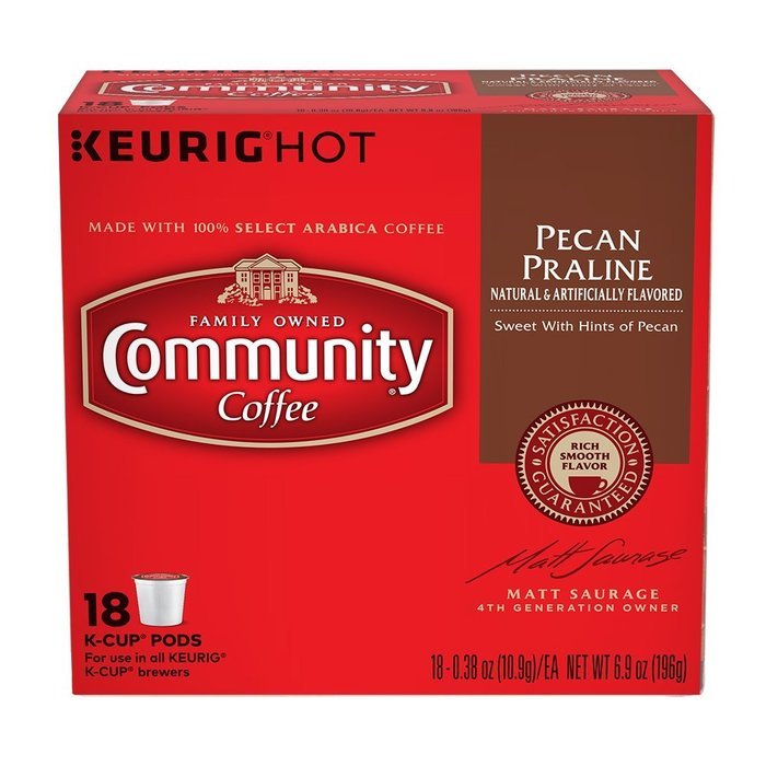 Community Coffee Pecan Praline, KCup for Keurig Brewers, 18 Count N2 free image download