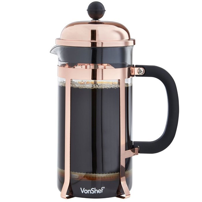 VonShef 8 Cup Glass French Press Cafetiere Coffee Maker 1 Liter 340z