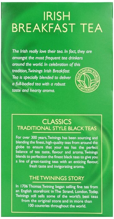 Twinings Irish Breakfast Tea, Tea Bags, 20 ct N2