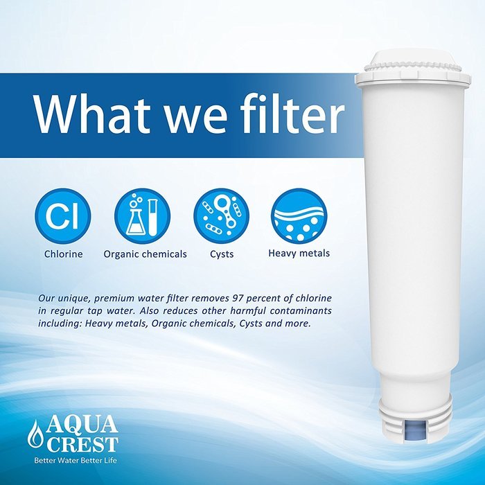 AQUACREST Coffee Water Filter Replacement for JURA 7525, Krups F088 for KRUPS Precise Tamp Espresso Machines and... N2