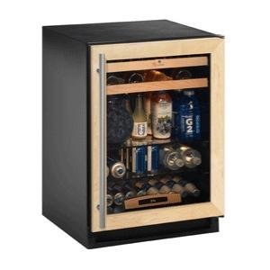 16 Bottle Single Zone Wine Refrigerator Finish: Wood Overlay