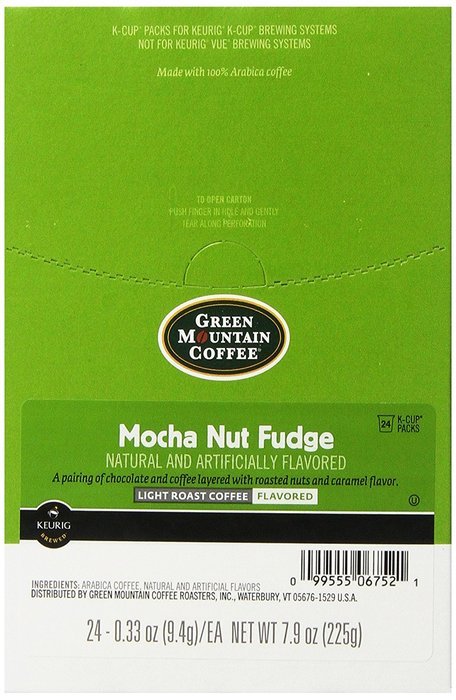 Green Mountain Coffee Mocha Nut Fudge, K-Cup Portion Pack for Keurig Brewers 24-Count N9