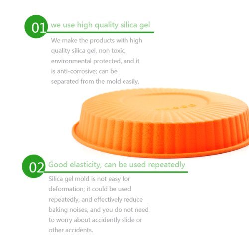 2win2buy Round Cake Bread Chocolate Pizza Bakeware Mold &Food-Grade Silicone Loaf Square Bar Bread Cake Mold Baking... N4