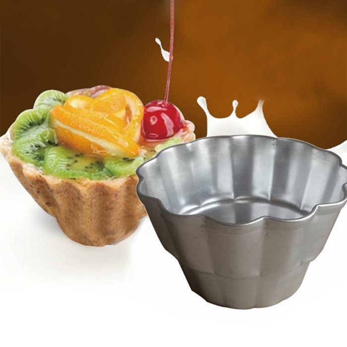DUFUSTORE 1pcs Aluminum Flower Cake Muffin Chocolate Cupcake Bakeware Pan Mold Tool N2