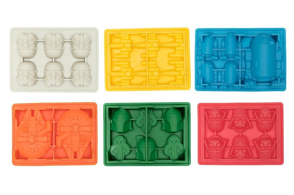 Silicone Ice Cubes Trays Molds for Star Wars Candy Gummy Chocolate Crayon Soap - Set of 6 N4