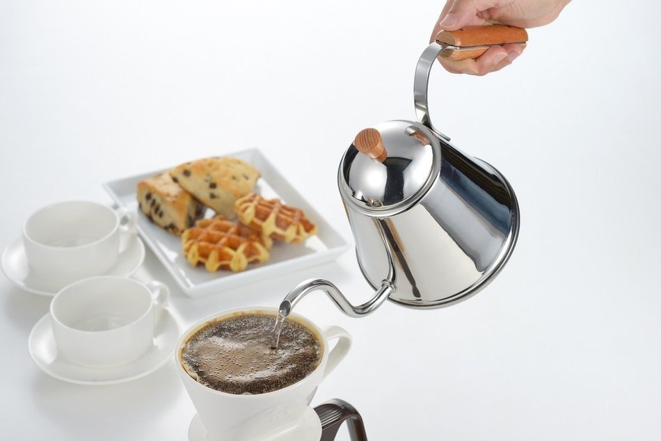 New Yoshikawa Cafe time Wood grip drip pot YOS-SH7090 from Japan N4