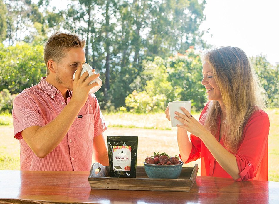 Good Karma Tea Raspberry, Strawberry Black Tea Indian Assam Loose Leaf, Four Ounces, Crush Tear Curl: Fruity Delicious...