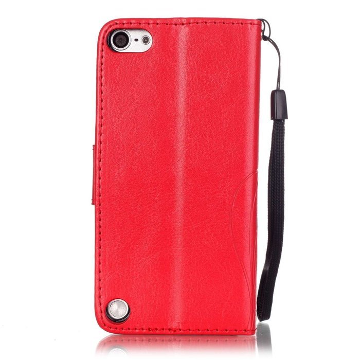iPod touch 6 Case,iPod touch 5 Case,PHEZEN Beauty Luxury Bling Rhinestone Diamond Embossed Flower Butterfly PU... N46