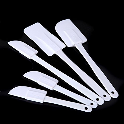 5 Piece Cream Butter Paste Scraper Plastic DIY Baking Tool N2