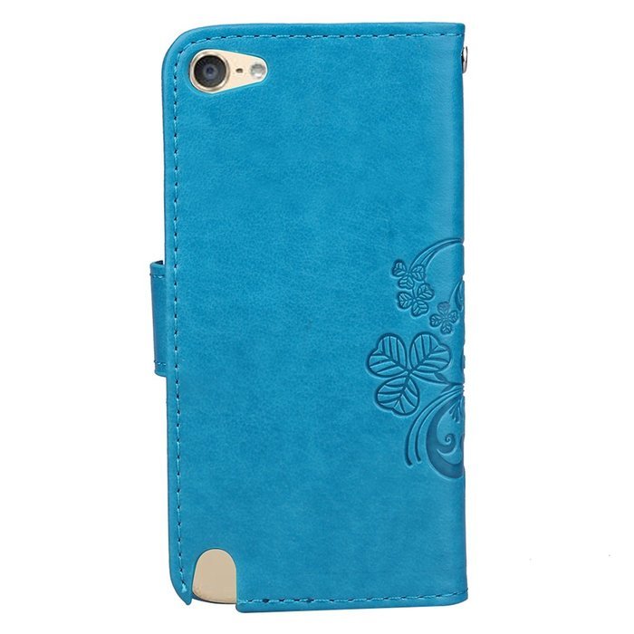 iPod touch 6 Case,iPod touch 5 Case,PHEZEN Beauty Luxury Bling Rhinestone Diamond Embossed Flower Butterfly PU... N55
