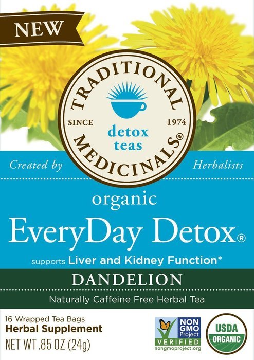 Traditional Medicinals Organic Everyday Detox Lemon Tea, 16 Tea Bags (Pack of 6) N5