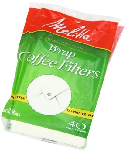 Melitta Coffee Filters for Percolators, White Wrap Around, 40-Count Filters (Pack of 12), Garden, Lawn, Maintenance