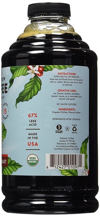 Kohana Coffee Cold Brew Coffee Concentrate, Organic Original, 32 Ounce N7
