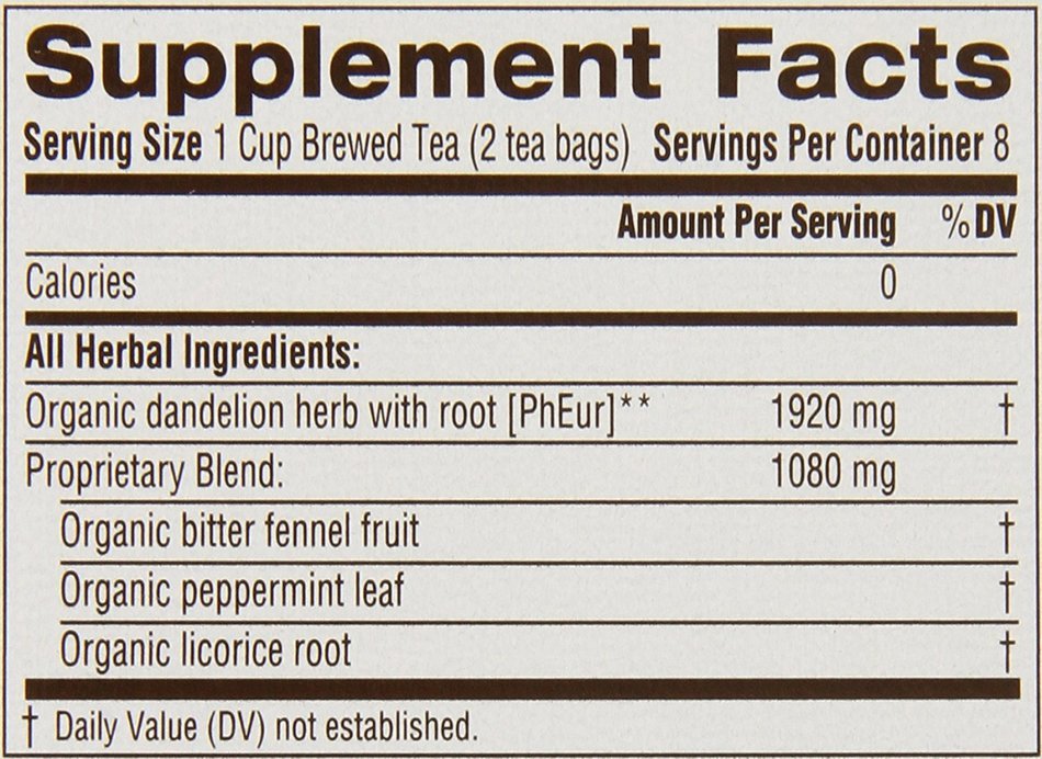 Traditional Medicinals Organic Everyday Detox Lemon Tea, 16 Tea Bags (Pack of 6) N8