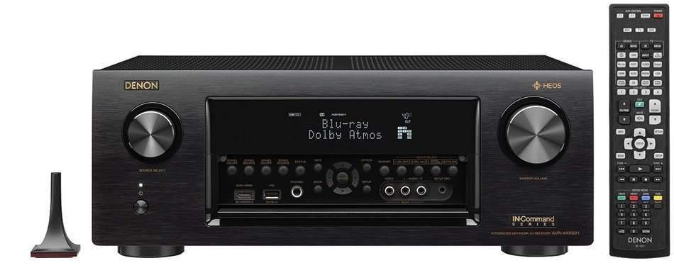 Denon Receiver Audio & Video Component Receiver,Black (AVRX4300H) + Sennheiser HD201Headphones + Monster Home...