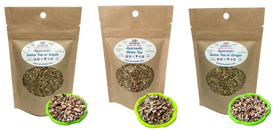 Organic Ayurvedic Cumin, Coriander and Fennel Tea - Stress Relief Detox Tea (Original, 1.5 oz.) N5