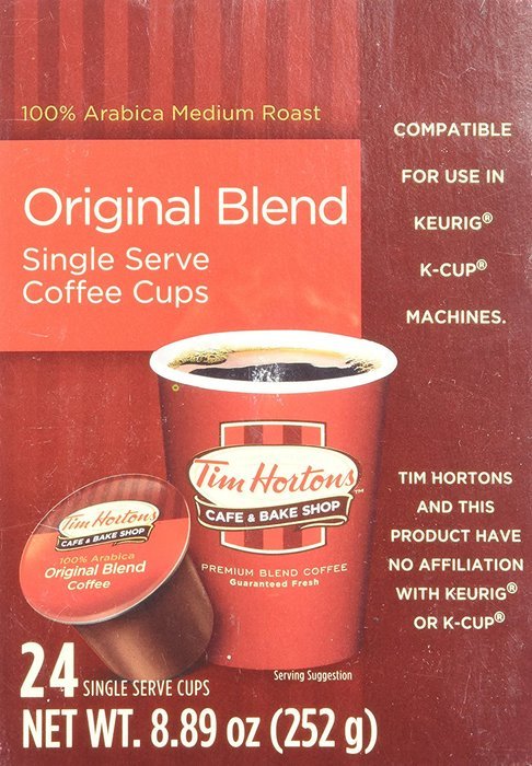 Tim Horton's Single Serve Coffee Cups, Original Blend, 24 Count N24