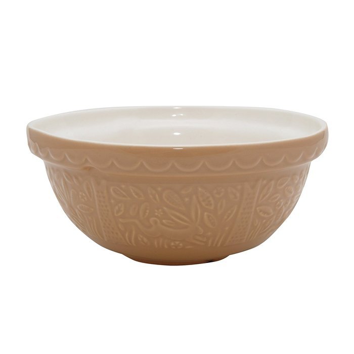 Mason Cash In The Forest Owl Embossed Mixing Bowl, Stone, 2.85-Quart, 10-1/4 by 10-1/4 by 4-3/4 Inches N3