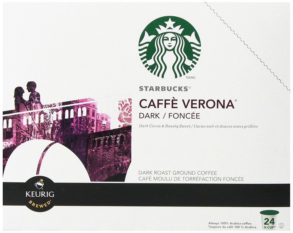 Starbucks Caffe Verona Dark, K-Cup for Keurig Brewers, 96 Count N11