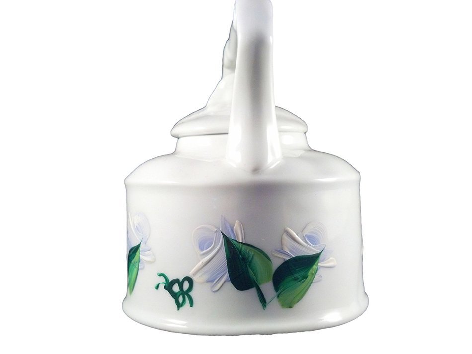Hand-painted Small China Tea Kettle 4 Oz (Red Rosebuds) N2