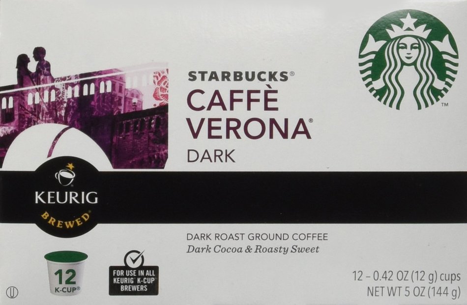 Starbucks Caffe Verona Dark, K-Cup for Keurig Brewers, 96 Count N14