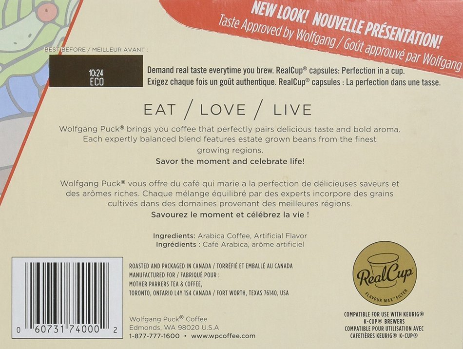 Wolfgang Puck Jamaican Me Crazy 24 Single Serve Cups (Pack of 4), Compatible with All Keurig K-Cup Brewers, including... N5