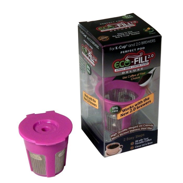 Eco-Fill 2.0 Deluxe for Keurig 2.0- K200, K300, K400, K500 Series and all 1.0 Brewers N3