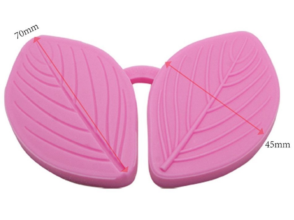 FOUR-C Cake Design Supplies Petal Silicone Veiner Sugarpaste Molds Gumpaste Molds for Cupcake Decorating Color...
