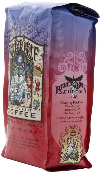 Raven's Brew Whole Bean Wicked Wolf Blend,Dark Roast 12-Ounce Bags (Pack of 2)