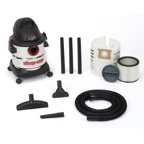 Shop-Vac 5986000 5-Gallon 4.5 Peak HP Stainless Steel Wet Dry Vacuum N2