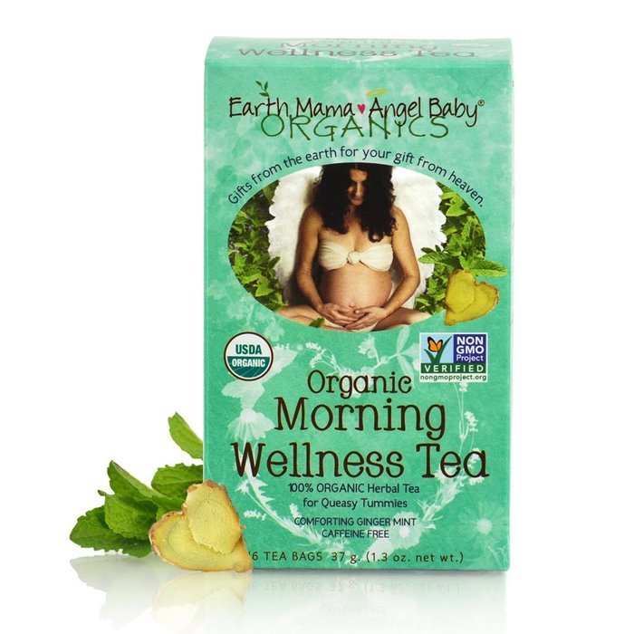 Earth Mama Angel Baby Organic Morning Wellness Tea, 16 Teabags/Box (Pack of 3) N8