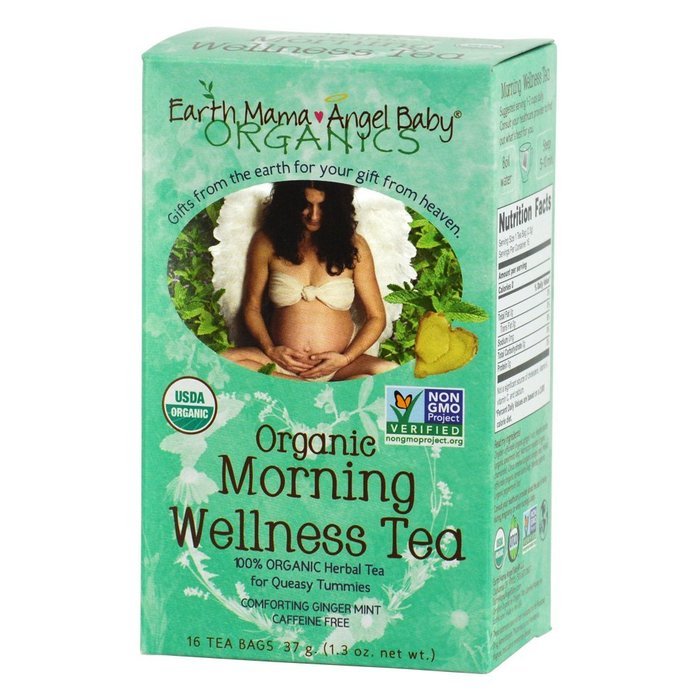 Earth Mama Angel Baby Organic Morning Wellness Tea, 16 Teabags/Box (Pack of 3) N9