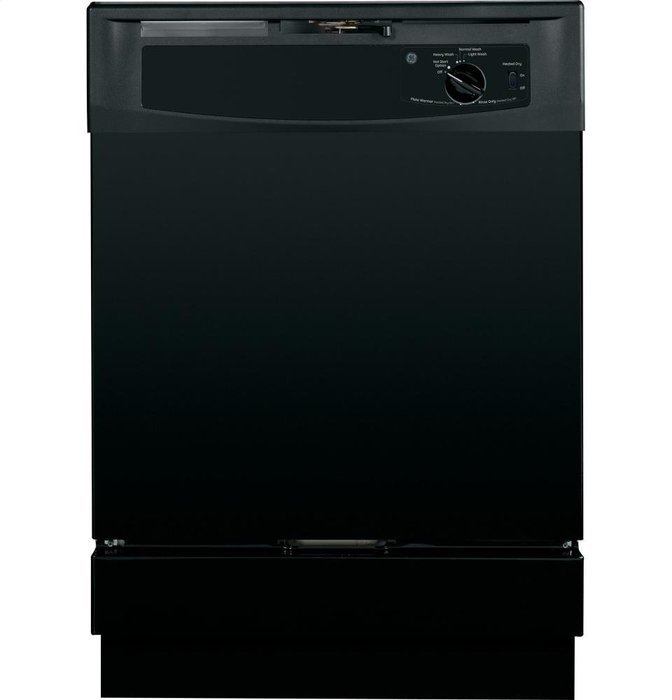GE GIDDS-118576 Built-In Dishwasher, Black, 5 Cycles/2 Options