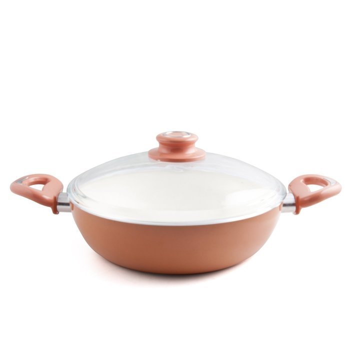 Essenso Ecotouch Lazio Enamel-Coated Low Dutch Oven with Nonstick Ceramic Interior, PTFE / PFOA Free, 3 Quart,... N8