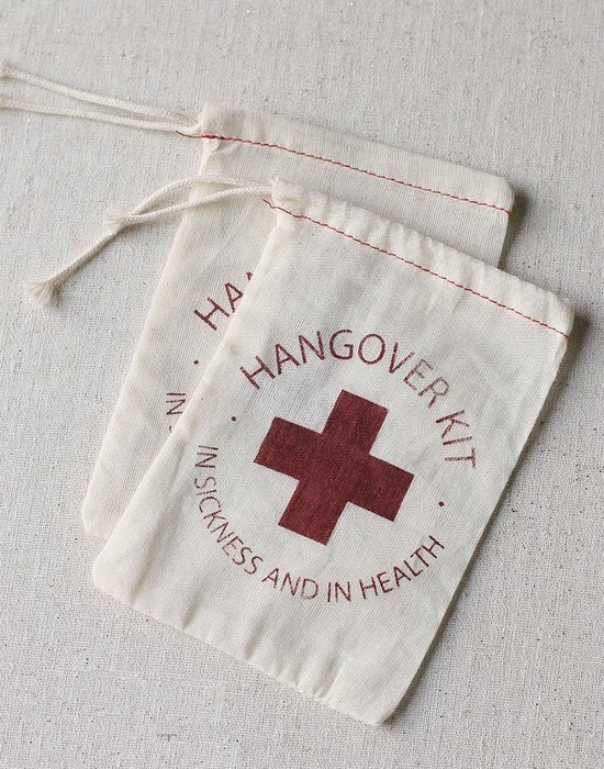Bigbig_top 4" X 6" Muslin Hangover Kit Wedding Favor bags Wonderful for Bachelorette or Bachelor Parties (10)