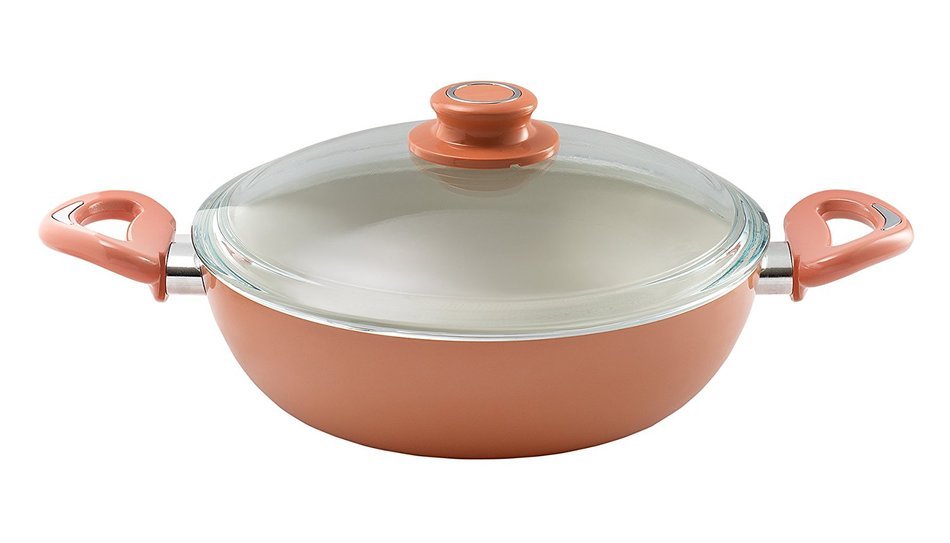 Essenso Ecotouch Lazio Enamel-Coated Low Dutch Oven with Nonstick Ceramic Interior, PTFE / PFOA Free, 3 Quart,... N9
